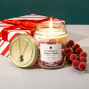 Cranberry Sugar Plum Necklace Jar Candle