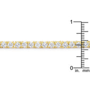 Goldtone Finish Victorian Cubic Zirconia Tennis 8 Inch Bracelet