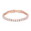 17.6 Ct Rosegold Tennis Bracelet with Shimmering Round CZ