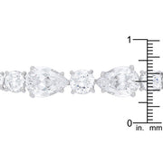 Elegant Pear and Round Cubic Zirconia Tennis Bracelet