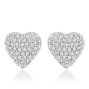 Special Pave Heart Earrings