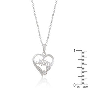 #1 Mom Heart Pendant